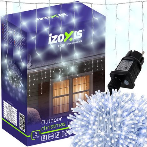 Guirlande lumineuse exterieure 500 led 225 m blanc froid izoxis 26705 (1/4)
