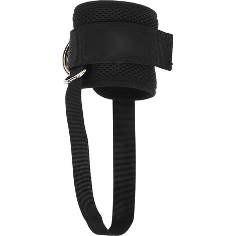 Sangle de cheville réglable, sécurité renforcée, polyvalente, pour câbles de musculation et appareils de musculation (noire) (1/5)