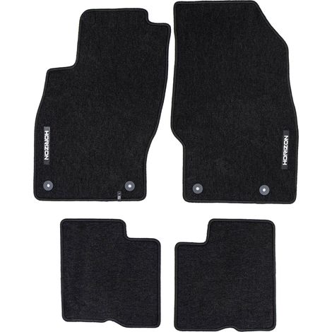 Tapis de sol pour Opel Corsa D 2006-2014 / Corsa E 2014-2019 Velours Noir 4Pcs