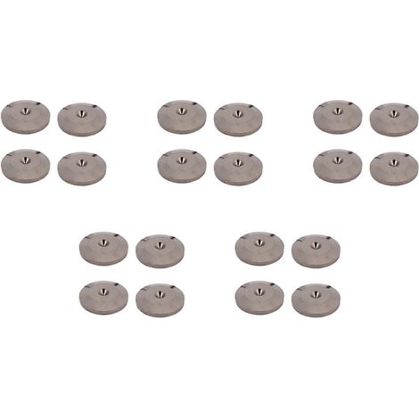20 Spikes aus reinem Kupfer für HiFi-Lautsprecher, Fußisolierung für Bodenständer, konische Basis (schwarz) (1/5)