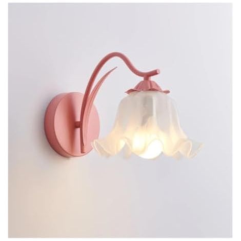Lampe murale LED en forme de fleur pour la protection des yeux - Vert, 12W, dimmable pas à pas, lumière à trois couleurs (1/5)