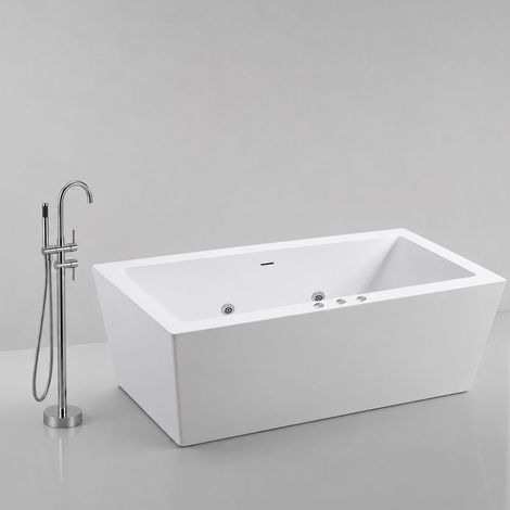 Vasca da bagno Idromassaggio Freestanding - Rubinetto incluso - 170x80cm – IRIS (1/3)