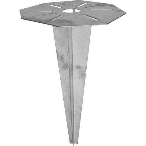 Poteaux de puissance universels à piquet de terre pour terrasse de jardin support de lampe d'hiver en acier galvanisé à chaud Eglo 88744 (1/3)