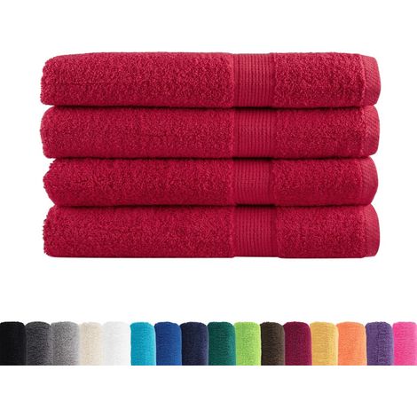 Serviettes de sauna de qualité supérieure SOLUND 4 pcs rouge (1/5)