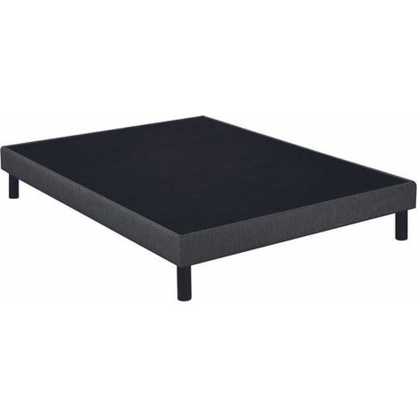 Sommier tapissier Epeda UNIC 100x190 cm Gris anthracite 14 cm Confort ferme 12 lattes