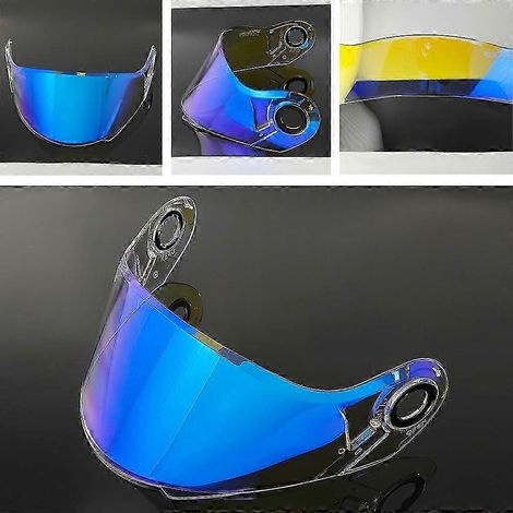 Visière FF-MHR-50 compatible avec les casques LS2, FF325, FF394, FF386 et FF370. Haute résistance, protection UV. Accessoire de casque. Couleur : Bleu clair Revo (1/4)