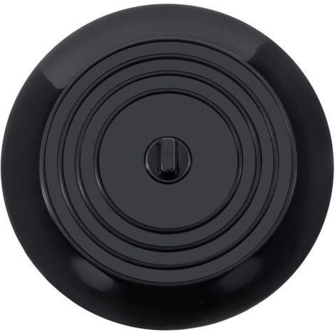BUNTHAUS Bouchon d'évier en silicone diamètre 15,3 cm pour cuisine, salle de bain et buanderie noir (1/4)