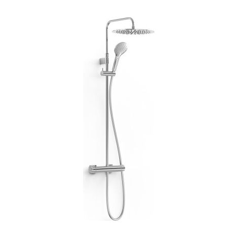 Ensemble mitigeur mural 2 voies pour douche Loft Chrome - TRES 22219101