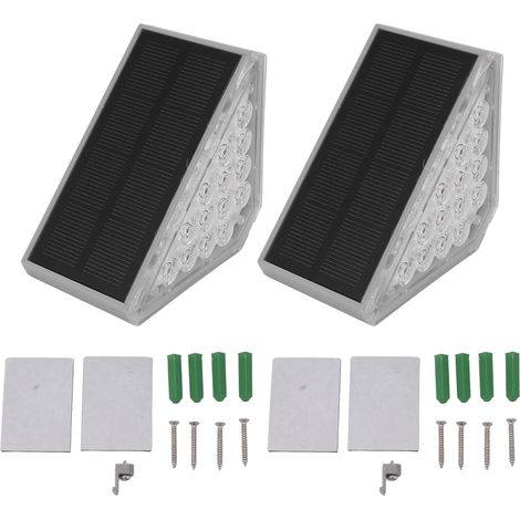 de 2 lampes solaires triangulaires pour escalier étanches (1/5)