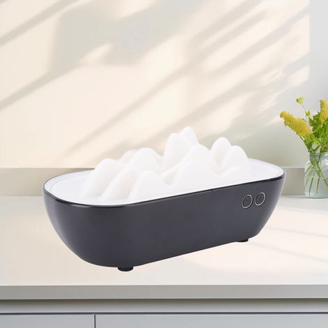 Difusor de aromaterapia con diseño de montaña china, humidificador ultrasónico compacto de 220 ml, ABS negro, para el hogar o la oficina. (1/5)