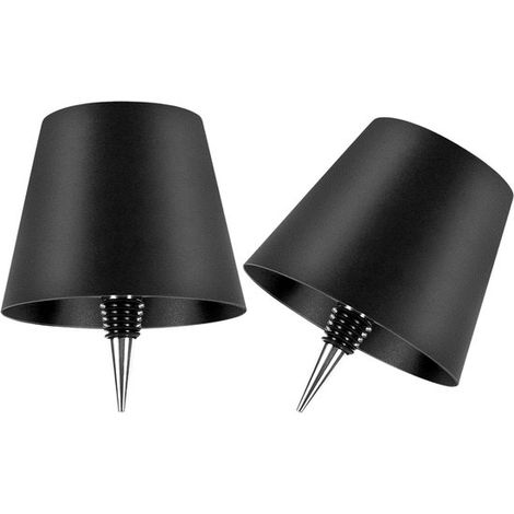 Flaschenlampe – 2er-Set – Kabellos – Schreibtischlampe – Wiederaufladbare Schreibtischlampe – Schreibtischlampe für den Innenbereich (Schwarz)