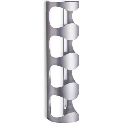 Porte-bouteille mural, acier inoxydable, 14 x 9 x 45 cm