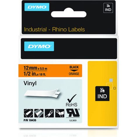 DYMO 12mm RHINO Coloured vinyl ruban d'étiquette D1 (1/3)