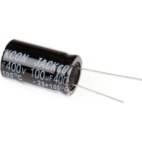Lot of 10 Capacitor 100µF, 400V DC 18X25MM (1/2)