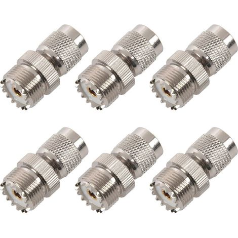 connecteurs adaptateurs TNC mâle vers PL259 femelle UHF, argent (1/5)