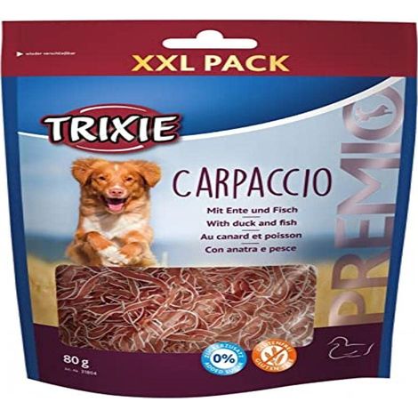 Snack per cani a strisce morbide al gusto di anatra e carpaccio di pesce Trixie PREMIO 80g (1/3)