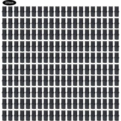 Serre Fixation Clip 200 Pcs Clip de serre PP Serre Film Clip De Fixation Pince Serre Accessoires pour Filet en Plastique Film (1 x 0.4 po) (1/4)