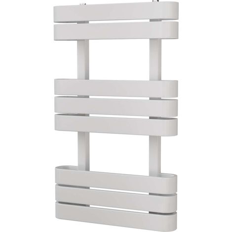 Alderley - White Wrap Around Towel Radiator - H850mm x W500mm (1/3)