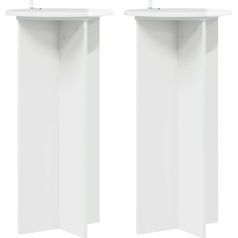 Maison Exclusive - Supporto per piante 2 pcs Bianco Lucido 40 x 40 x 80 cm