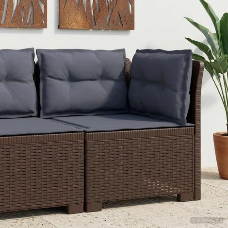 vidaXL Sillón Individual de Jardín con Cojines Apariencia de Ratan PP (1/5)