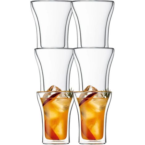 6 verres expresso 100 ml, double paroi thermo-isolés, café/latte/cappuccino/thé/desserts. (1/5)