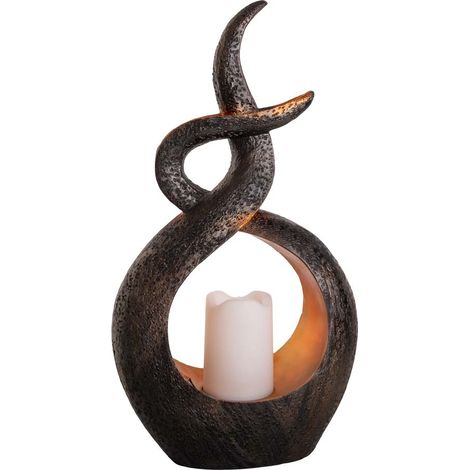 Lampe d'extérieur lampe solaire lampe de terrasse effet feu jardin marron résistant aux intempéries LED (1/5)