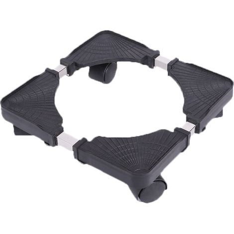 Base mobile rack – bouteille gaz / réservoir eau / appareils – rangement – support inférieur – noir – armoire