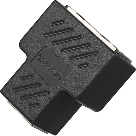 Adaptateur répartiteur RJ45, connecteur 1 vers 2 ports femelles pour câbles Ethernet LAN CAT 5/CAT 6/CAT 7, prise modulaire pour PC, ordinateur portable et routeur. (1/5)