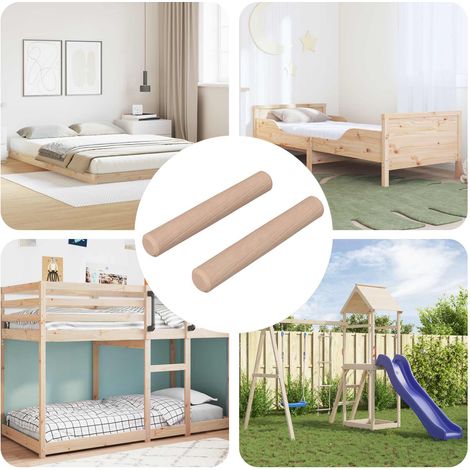 vidaXL Tassello in legno 2 pz Naturale Ø 6 x 40 mm Legno Massello
