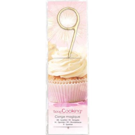 Bougie magique 17,5 cm - chiffre 9