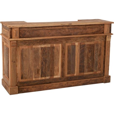 Bar 2 Tiroir en Bois "Hollywood" 180cm Naturel (1/5)