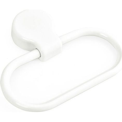 Anneau porte-serviettes Anneau porte-serviettes auto-adhésif Anneau porte-serviettes en plastique(Blanc) (1/5)
