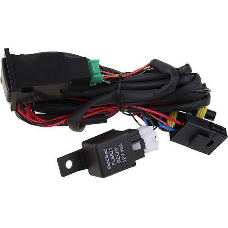 Faisceau de câblage universel pour feux antibrouillard 12 V CC 40 A avec interrupteur (1/5)