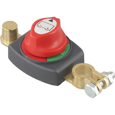 Disjoncteur de batterie marine étanche et robuste 1248V, compatible avec les camping-cars, les bateaux et les automobiles, avec bornes en cuivre. (1/4)