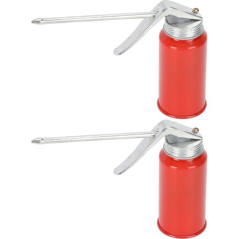 Lot de 2 aérosols de lubrification pour pistolet à huile, en acier laminé à froid, avec pompe manuelle, pour roulements de motos, 200 ml (1/5)