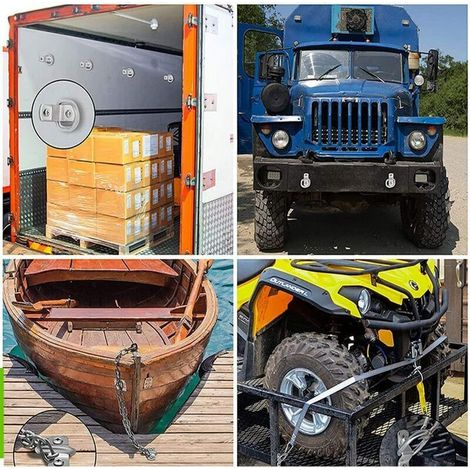 Anneaux D per rimorchio da suolo, capacità 580 kg (confezione da 10) (1/3)