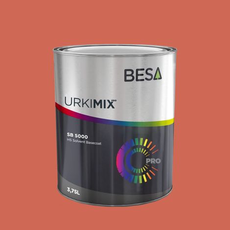 Pot de peinture Polyuréthane / bi composant Rouge Saumon RAL 3022  Mat - 500 gr