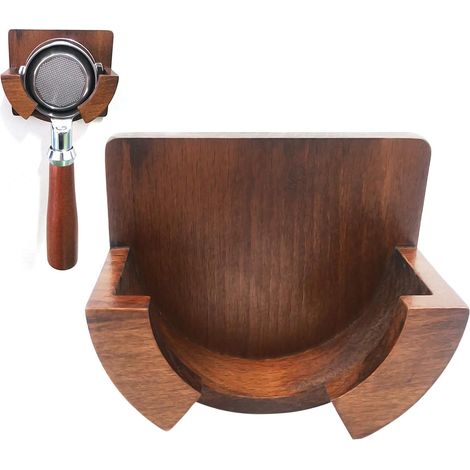 Stazione di pressatura del caffè, supporto antiscivolo per portafiltro con pressino per espresso 4 in 1 Dispenser di caffè macinato in ABS e organizer per accessori per bar (1/5)