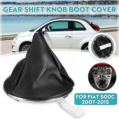 Kunstleder-Schalthebelmanschette/Schaltsack für Fiat 500/500C 2007–2015