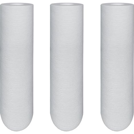 Lot de 3 cartouches filtrantes extrudées 20µ 9" 3/4" (20/27) - Pour tous les filtres - Merkur (1/3)