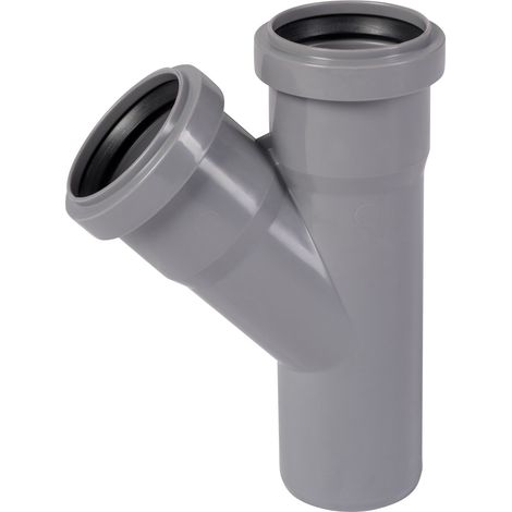 HT Abzweig mit Muffe und Gummidichtungen HT-Rohr DN 50/50 45° HTEA