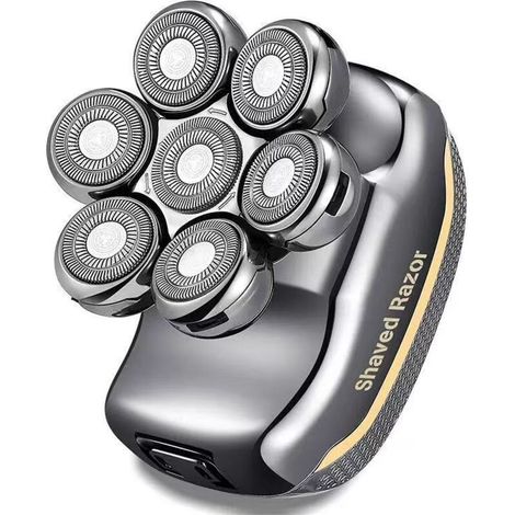 Rasoir Tete Chauve Homme 7D Skull Shaver Électrique Homme, 9 in 1 Tondeuse Crane Chauve, Étanche IPX6 Tondeuse