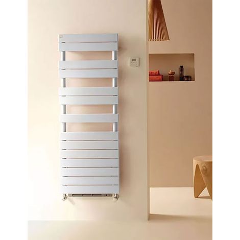 Sèche-serviette soufflant électrique blanc - HxL : 1698x500mm - 1000 Watt - ROE-170-050/IFS/B