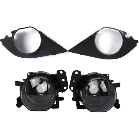Feu antibrouillard de pare-chocs avec jeu de grilles de remplacement pour BMW E60 E61 525I 528I 530I 535I 545I 550I M5 04-10, 63177897187, 63177897188, 51117896603, 51117896604 (1/5)