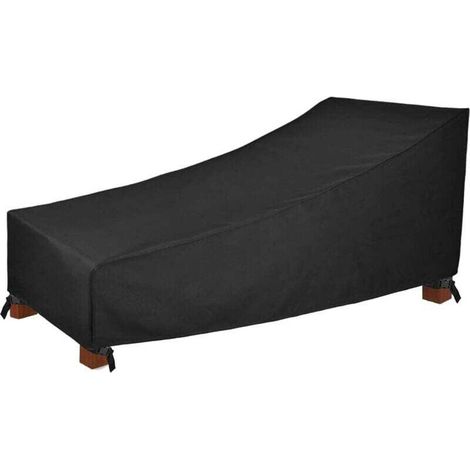 Housse de protection imperméable, coupe-vent et résistante aux UV, en tissu Oxford 210D, pour transat, chaise longue (210 x 75 x 40 x 80 cm) (1/5)