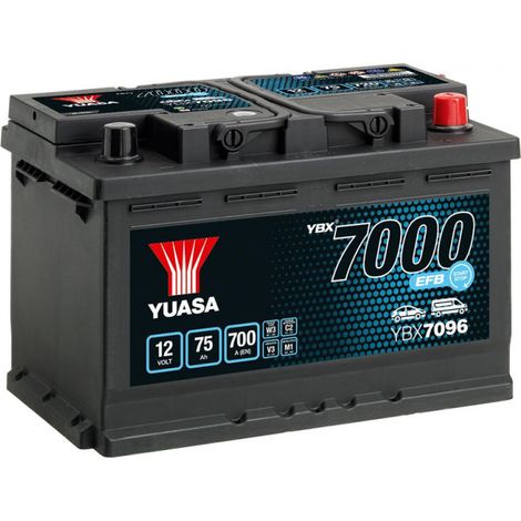 Batterie YUASA YBX7096 EFB 12V 75AH 700A L3D