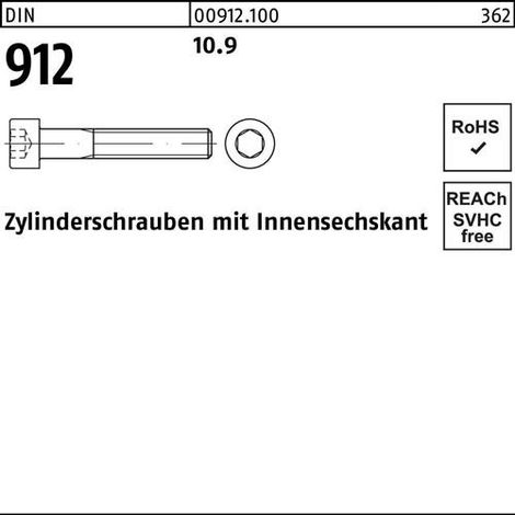 Zylinderschraube DIN 912 Innen-6kt M24x 300 10.9 1 Stück