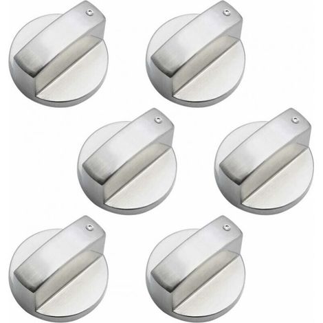 6 Pièces Boutons de Commande Universels en Métal Bouton Cuisinière à Gaz 6mm boutons de contrôle universels bouton de poêle pour cuisinière à gaz cuisinière four plaque de cuisson (1/5)