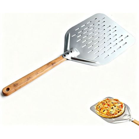 Pelle à pizza 40 x 30 cm, en aluminium, taille parfaite et design perforé pour une cuisson parfaite des pizzas
