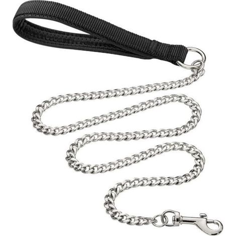 Laisse pour Chien en Métal Robuste, 180cm Chaîne de Laisse laisse à mâcher pour Animal pour Chiens de Grande et Moyenne Taille